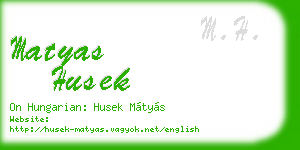 matyas husek business card